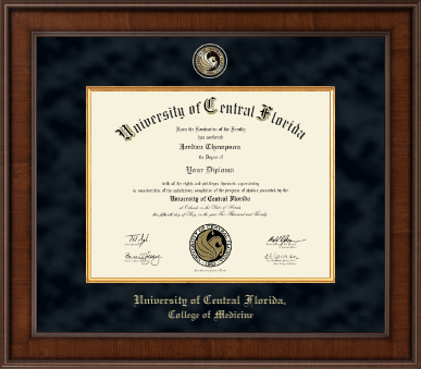 University of Central Florida diploma frame - Presidential Masterpiece Diploma Frame in Madison