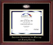 American Association for Marriage and Family Therapy certificate frame - Masterpiece Medallion Certificate Frame in Kensington Gold