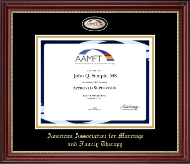 American Association for Marriage and Family Therapy certificate frame - Masterpiece Medallion Certificate Frame in Kensington Gold