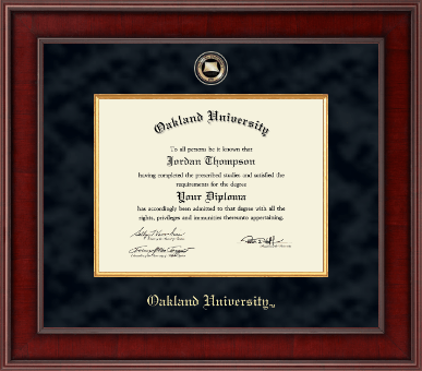 Oakland University diploma frame - Presidential Masterpiece Diploma Frame in Jefferson