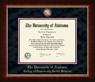 The University of Alabama Tuscaloosa diploma frame - Crimson Masterpiece Medallion Diploma Frame in Murano