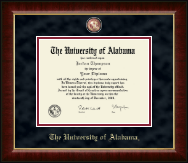 The University of Alabama Tuscaloosa Crimson Masterpiece Medallion Diploma Frame in Murano