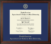 North Carolina A&T State University Gold Embossed Diploma Frame in Studio