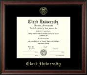 Clark University Gold Embossed Diploma Frame in Studio