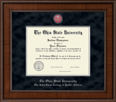 The Ohio State University diploma frame - Presidential Masterpiece Diploma Frame in Madison