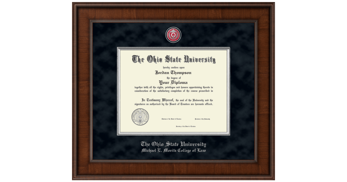OSU Michael E. Moritz College of Law Diploma Frames