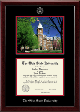 The Ohio State University diploma frame - Campus Scene Edition Diploma Frame in Gallery Silver