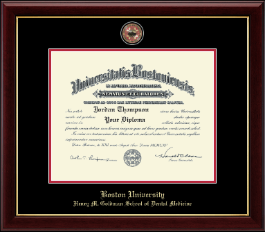 Boston University diploma frame - Masterpiece Medallion Diploma Frame in Gallery