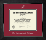 The University of Alabama Tuscaloosa Silver Embossed Diploma Frame in Eclipse