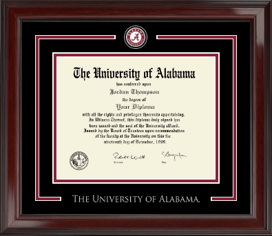 The University of Alabama Tuscaloosa diploma frame - Spirit Medallion Diploma Frame in Encore