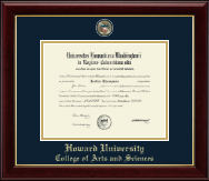 Howard University Masterpiece Medallion Diploma Frame in Gallery