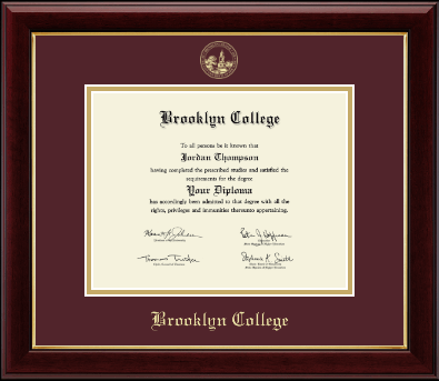 Brooklyn College diploma frame - Gold Embossed Diploma Frame in Gallery