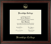 Brooklyn College Gold Embossed Diploma Frame in Studio