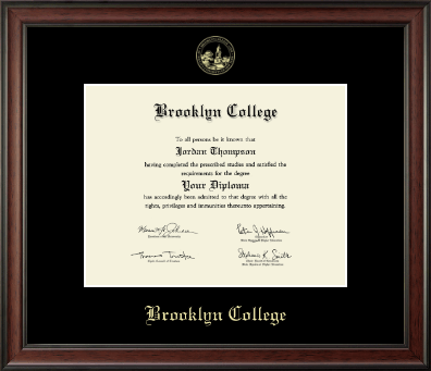 Brooklyn College diploma frame - Gold Embossed Diploma Frame in Studio
