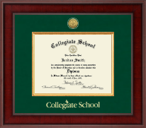 Collegiate School diploma frame - Presidential Gold Engraved Diploma Frame in Jefferson