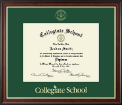 Collegiate School diploma frame - Gold Embossed Diploma Frame in Studio Gold