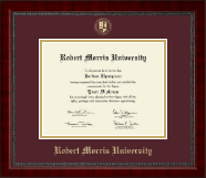 Robert Morris University in Illinois Gold Embossed Diploma Frame in Sutton