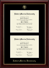 Robert Morris University in Illinois Double Document Diploma Frame in Gallery