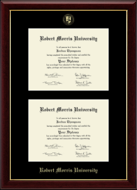 Robert Morris University in Illinois diploma frame - Double Document Diploma Frame in Gallery