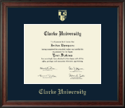 Clarke University diploma frame - Gold Embossed Diploma Frame in Studio