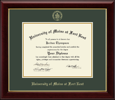 University of Maine Fort Kent diploma frame - Gold Embossed Diploma Frame in Gallery