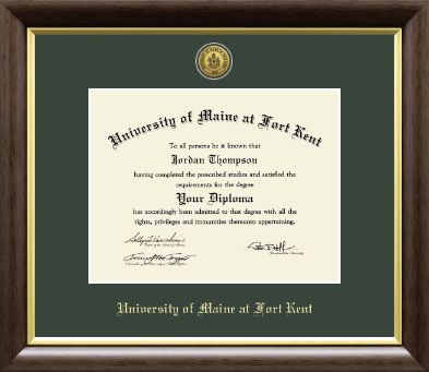 University of Maine Fort Kent diploma frame - Gold Engraved Medallion Diploma Frame in Hampshire