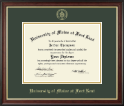 University of Maine Fort Kent diploma frame - Gold Embossed Diploma Frame in Studio Gold