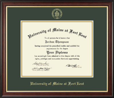 University of Maine Fort Kent diploma frame - Gold Embossed Diploma Frame in Studio Gold