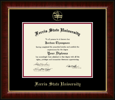 Ferris State University diploma frame - Gold Embossed Diploma Frame in Murano