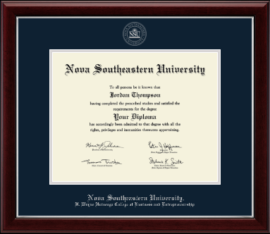 Nova Southeastern University diploma frame - Silver Embossed Diploma Frame in Gallery Silver