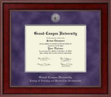 Grand Canyon University diploma frame - Presidential Silver Engraved Diploma Frame in Jefferson