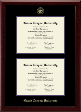 Grand Canyon University diploma frame - Double Diploma Frame in Gallery