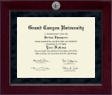 Grand Canyon University diploma frame - Millennium Silver Engraved Diploma Frame in Cordova