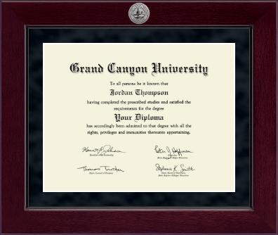 Grand Canyon University diploma frame - Millennium Silver Engraved Diploma Frame in Cordova