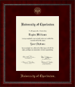 University of Charleston Gold Embossed Diploma Frame in Sutton