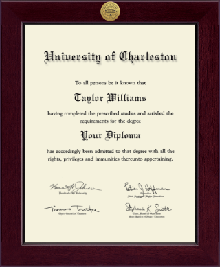 University of Charleston diploma frame - Century Gold Engraved Diploma Frame in Cordova