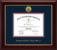Kennedy Catholic High School in Somers, NY diploma frame - Gold Engraved Medallion Diploma Frame in Gallery