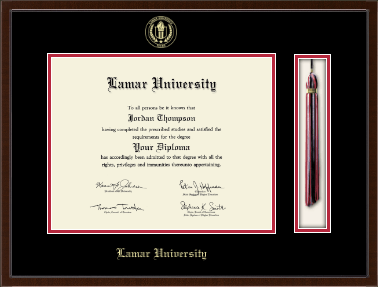 Lamar University diploma frame - Tassel & Cord Diploma Frame in Delta