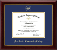 Manchester Community College Gold Embossed Diploma Frame in Gallery
