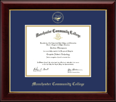 Manchester Community College diploma frame - Gold Embossed Diploma Frame in Gallery
