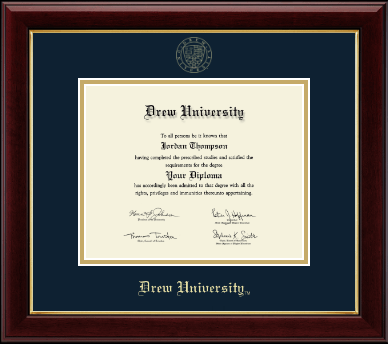 Drew University diploma frame - Gold Embossed Diploma Frame in Gallery