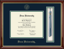 Drew University Tassel Edition Diploma Frame in Southport Gold