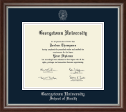 Georgetown University diploma frame - Silver Embossed Diploma Frame in Devonshire