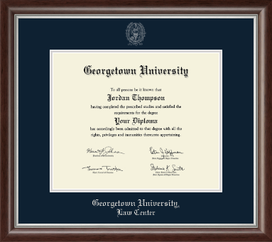 Georgetown University diploma frame - Silver Embossed Diploma Frame in Devonshire