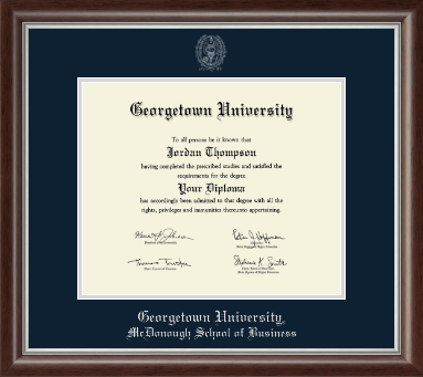 Georgetown University diploma frame - Silver Embossed Diploma Frame in Devonshire