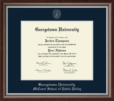 Georgetown University diploma frame - Silver Embossed Diploma Frame in Devonshire