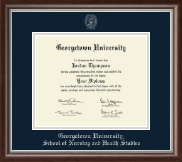 Georgetown University Silver Embossed Diploma Frame in Devonshire