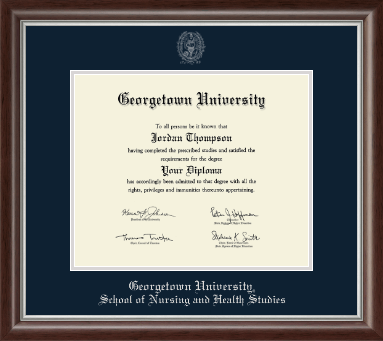 Georgetown University diploma frame - Silver Embossed Diploma Frame in Devonshire