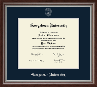 Georgetown University diploma frame - Silver Embossed Diploma Frame in Devonshire