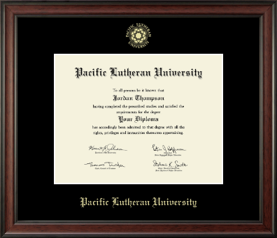 Pacific Lutheran University diploma frame - Gold Embossed Diploma Frame in Studio